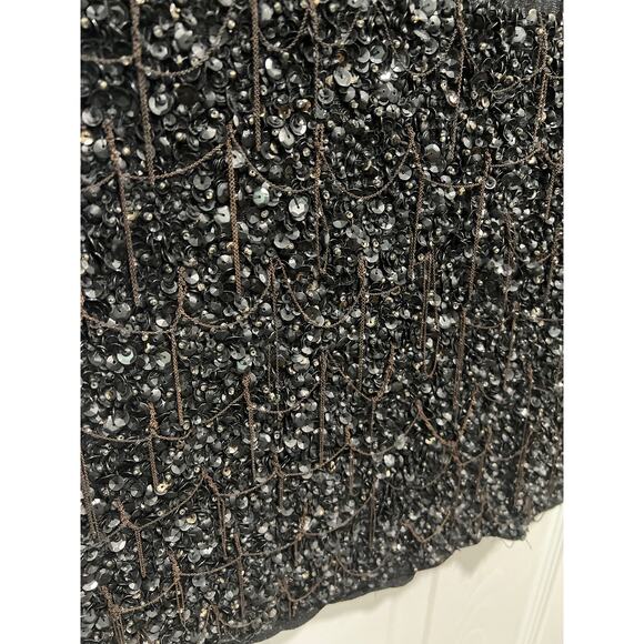 AllSaints Spitalfields Hand Embellished Beaded and Sheer Mini Dress EUR 34 US 2 - Picture 5 of 12